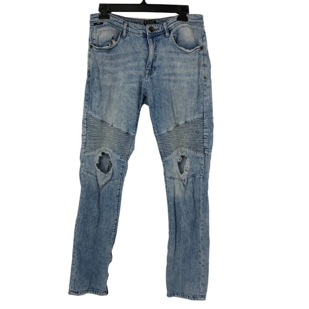 BDG Urban Outfitters Denim Jeans 32 distress Moto Skinny Stretch 4003